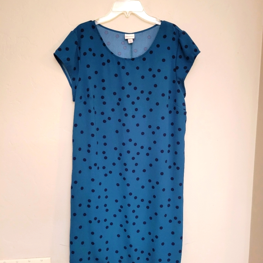 Merona blue pika dot dress